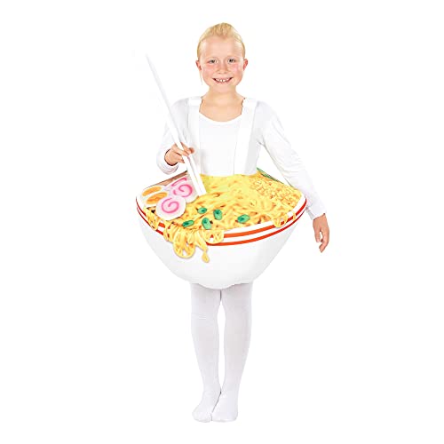 Ramen Bowl Child Costume with Pullover Tunic and Chopsticks | 8-10 Years