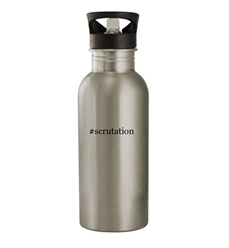 Knick Knack Gifts #scrutation - 20oz Stainless Steel Water Bottle, Silver