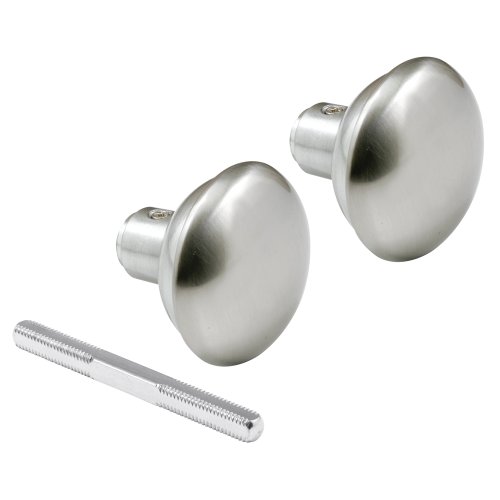 Defender Securty E 2498 Vintage Style Door Knobs with Satin Nickel Finish, 2-1/4 In. Outside Diameter (1 Set)