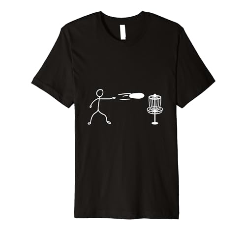 Funny Golf Disk Stickman Throwing Golf Disk Golfer Vintage Premium T-Shirt