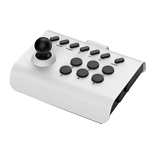 Arcade Fight Stick Game Joystick Controller for Nintendo Switch for PS4 PS3 Xbox - Ultimate Pandora Box PC Android iOS Mobile Phone (White Black)