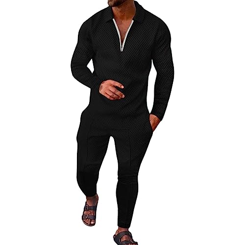 Mens Workout Apparel Sweatsuit for Men Designer Tracksuit Set Mens Matching Tracksuit Set Velvet Track Suits Grey Plaid Sport Coat Suit Pant Joggers 5Xl Sweat Suits Mens Tracksuit Set Leisure Suits