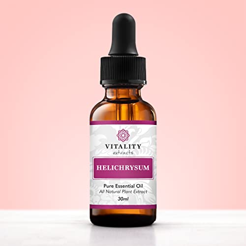 Vitality Extracts Helichrysum Essential Oil - 30ml, Helichrysum Gymnocephalum, Aromatherapy, Skin Care, Happy, Stress Relief, Aches Relief