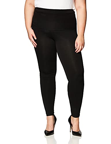 Hue Women's Ultra Tummy Shaping Legging, Black, Large