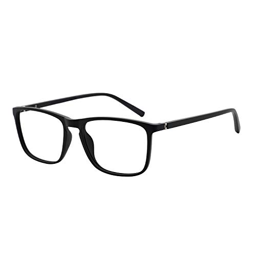 OCCI CHIARI Reading Glasses Men's Rectangle Reader Spring Hinge 1.0 1.25 1.5 1.75 2.0 2.25 2.5 2.75 3.0 3.5(Black 150)