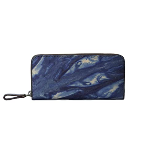 Leather Studio Third Posh F Long Wallet, Light Indigo