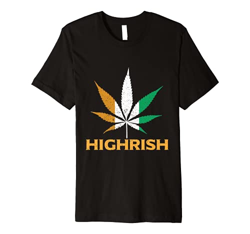 HighRISH Irish Weed Leaf | St. Pattys Day Cool Stoner TShirt