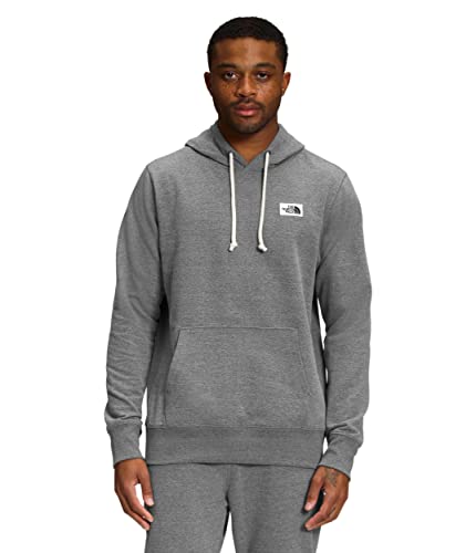 THE NORTH FACE Men's Heritage Patch Pullover Hoodie, TNF Medium Grey Heather, Medium