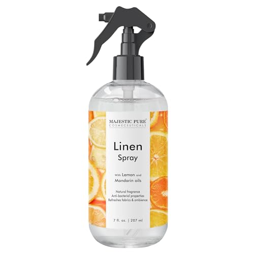 Majestic Pure Linen Spray | All Natural Fragrance | Spray for Pillows, Bedding, Sheets, Clothing | Room Freshener | Lemon, Mandarin & Neroli Oils | For Women & Men | 7 fl oz
