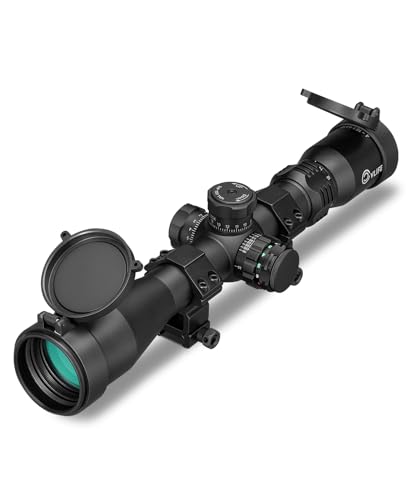 CVLIFE EagleFeather 4-16X44 Side Focus Parallax Rifle Scope for Hunting, Illuminated Mil-Dot Reticle, 30mm Tube Long Range Scope, Second Focal Plane Riflescope