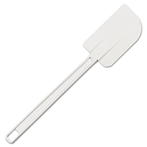 Rubbermaid Commercial Products Scraper Spatula/Food Scraper, 13.5-Inch, Dishwasher Safe, Heavy Duty Rubber Silicone Spatula for Cooking/Baking, White