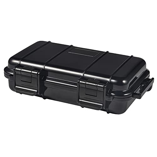 KnityMac Waterproof Box Shockproof Dry Storage Box with 2 U‑Shape Buckle for Fishing Camping Hiking Storage Case(black)