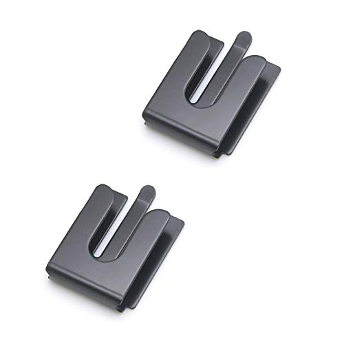 Kymate CB Mic Holder Mobile Radio Microphone Hang Up Clip for Yaesu Icom Vexter Motorola Kenwood MH48 MH36 HMN3596 HM133V HLN9073 GM300/340/950 CM200/300 Metal Hook Stick to Car 2Pack