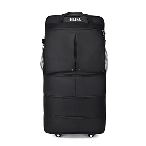 ELDA Expandable Foldable Luggage Suitcase Rolling Duffel Bag Travel Bag for Men Women Lightweight Suitcase Large Capacity Luggage with Universal Spinner Wheels