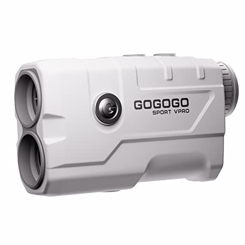 Gogogo Sport Vpro Golf Rangefinder 900 Yards Slope Laser Range Finder with Pinsensor & Flag-Lock, 6X Magnification, Pulse Tech (900 Yard with Slope Switch & Inside Magnet)