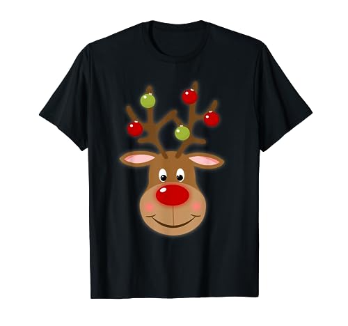 RUDOLPH Red Nose Reindeer T-Shirt | Santa Christmas T-Shirt
