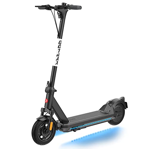 Gotrax Eclipse Electric Scooter, 10' Pneumatic Tire, Max 28 Mile and 20 Mph 500W Motor with Front Double Suspension and Brake, Bright Headlight&Red Tail Light,Foldable Escooter for Adult Black