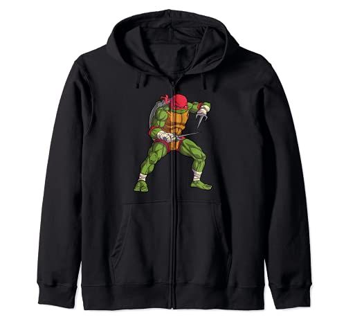 Mademark x Teenage Mutant Ninja Turtles - Raphael Tonfas Fighting Stance Zip Hoodie