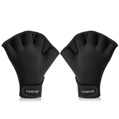 TAGVO Aquatic Gloves for Helping Upper Body Resistance, Webbed Swim Gloves Well Stitching, No Fading, Sizes for Men Women Adult Children Aquatic Fitness Water Resistance Training