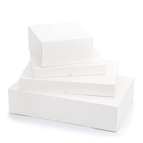 13 Piece Gift Boxes with Lids of Assorted Sizes with 4 inch Deep Robe Boxes and 8x8x4 Gift Box- Wrapping Boxes Set Christmas Gift Boxes for Wrapping Christmas Gifts, Bridesmaid Proposal, Birthday, Holiday, Wedding (WHITE)