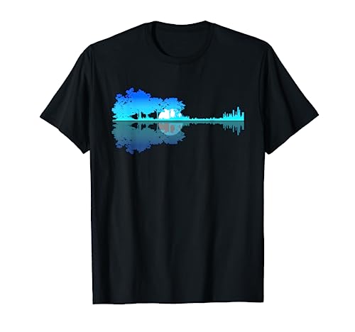 Guitar Lake Shadow Love Guitar Musician T-Shirt