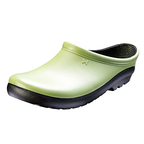 Sloggers Waterproof Garden Clogs for Women – Traditional Garden Clogs with Premium Comfort Support Insole, (Kiwi Green), (Size 10)