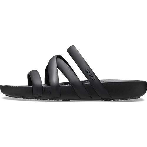 Crocs Women's Splash Strappy Sandals, Black, Numeric_8