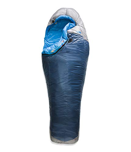 The North Face Cat's Meow 20F / -7C Backpacking Sleeping Bag, Blue Wing Teal/Zinc Grey, Long-Right Hand