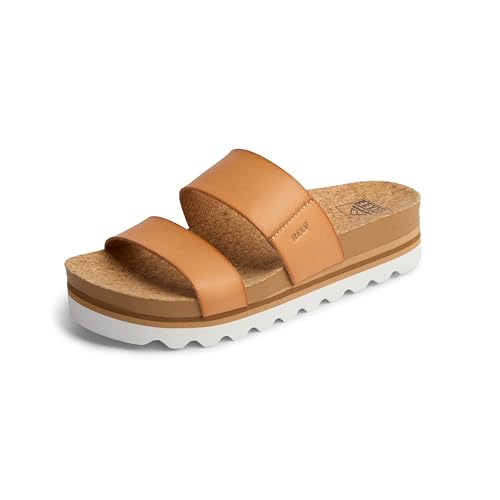 Reef Women's Cushion Vista Hi Sandal, Natural, 8