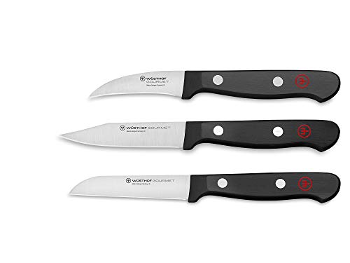 WÜSTHOF Gourmet 3-Piece Paring Knife Set, Black