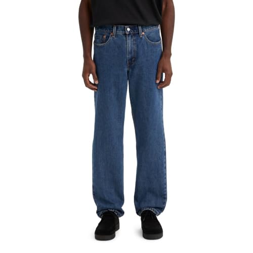 Levi's Men's 505 Regular Fit Jeans (Also Available in Big & Tall), Dark Stonewash, 32W x 29L