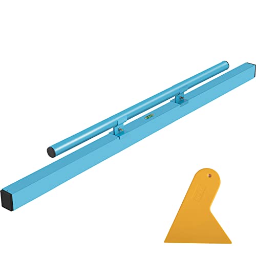 VEVOR Combo Concrete Screed, 48' Aluminum Screed Board, Concrete Screed Tool with Built-in Leveling Vial, Lightweight Concrete Screed Board with Comfortable Handle and Plastic Shovel for Construction