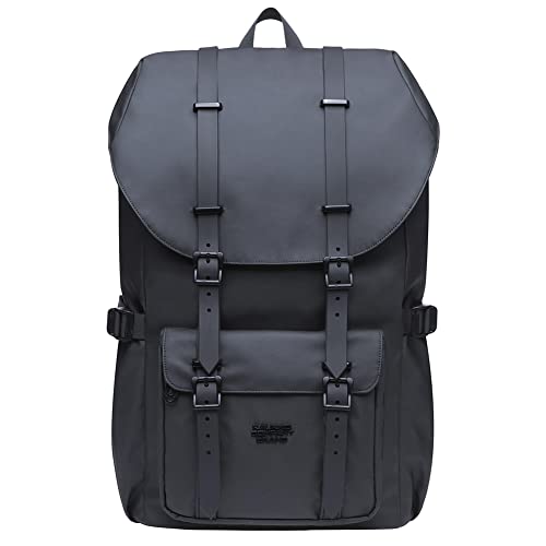 KAUKKO Laptop Outdoor Backpack Traveling Rucksack Fits 15.6 Inch (5-8-Black)
