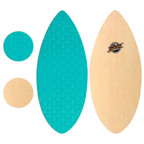 South Bay Board Co. - 41' / 36” Skipper Skimboard - Beginners Skim Board for Kids - Durable, Lightweight Wood Body with Wax-Free Textured Foam Top Deck - Performance Tear Drop Shape