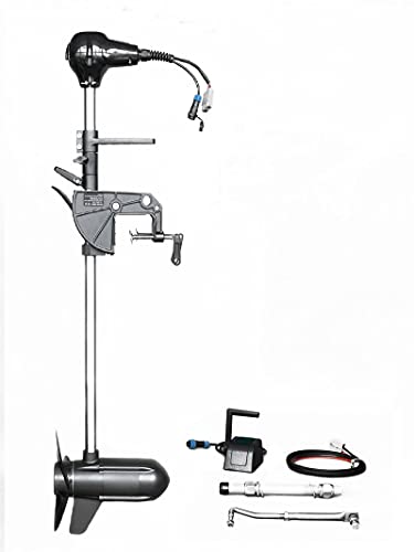 Caroute W400-48V 180LB Brushless Electric Boat Trolling Motor for Steering Wheel Control Large Thrust Saltwater 180 Pound