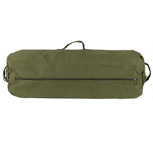 Farm Blue Large Duffle Bag for Travel - Army GI Style Zipper Duffel Bags – Tough Center Grab Handle Military Duffle Bag - Outdoor Canvas Duffle Bag for Men and Women - XXL Olive Drab Green