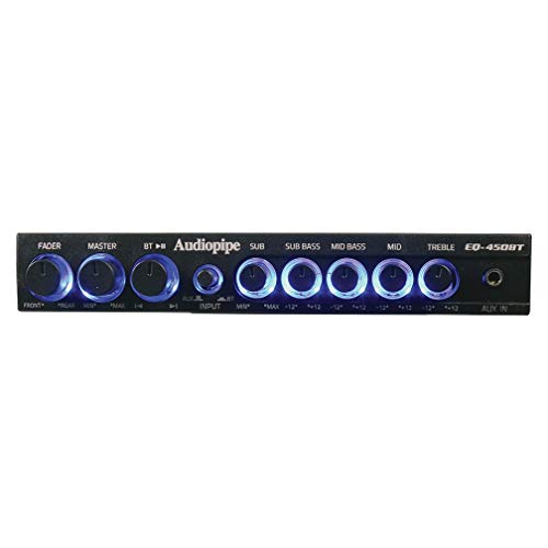 AUDIOPIPEMAP Audiopipe 4 Band Wireless Streaming Graphic Band Equalizer w/Bluetooth
