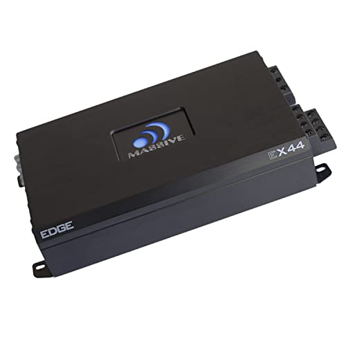 Massive Audio EX44 - Car Audio 800 Watt, 200w x 4 RMS, Nano Edge Series, 4 Channel Car Amplifier, Bass Boost