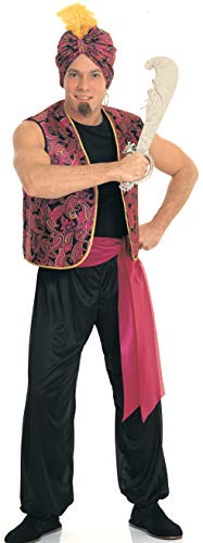 Rubie's mens Sultan, Sultan Complete Value Adult Costume Black Red One Size, Red, One Size US