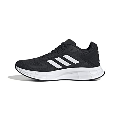adidas Women's Duramo 10 Running Shoe, Black/White/Black (Wide), 6