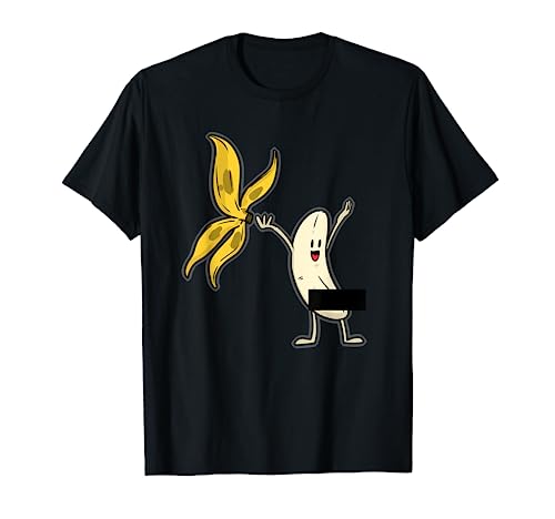 Banana Striptease Censored T-Shirt Naked Funny Adult T-Shirt