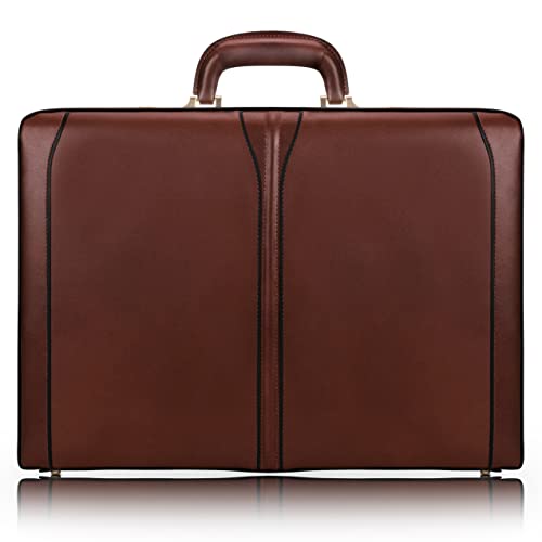 McKleinUSA V Series, Daley, Top Grain Cowhide Leather, Leather 3.5' Attaché Briefcase, Brown (80434), 18 L x 3 5 W x 13 H