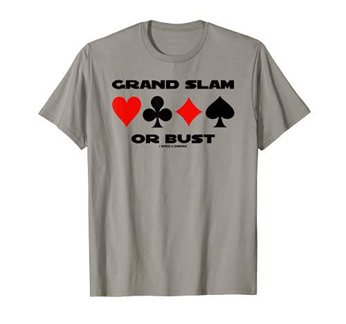 Grand Slam Or Bust Four Card Suits Bridge Game Humor
