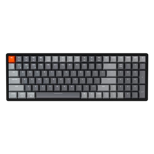 Keychron K4 Wireless Bluetooth/USB Wired Gaming Mechanical Keyboard, Compact 100 Keys RGB LED Backlit Gateron Brown Switch N-Key Rollover, Aluminum Frame for Mac Windows, Version 2