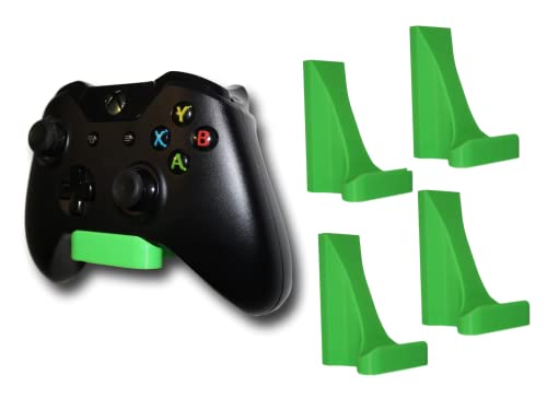 3d Lasers Lab Floating Display for Xbox ONE/Series X & S Controllers (4 Pack, Light Green) | Shelf | Minimalism | Organize & Storage | Damage Free | Wall Tape & Kit Included