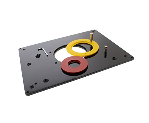 DCT Universal Router Table Saw Insert Base Plate Kit, 3-7/8, 2-5/8, 1-1/4 Inches – Cutter & Porter-Cable Template Guide