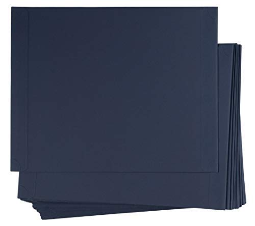 48-Pack Single Sided Award Certificate Holders - Bulk Certificate Holders for Graduation, Diploma, Employee Appreciation, Certification (fits 8.5x11, Navy Blue)