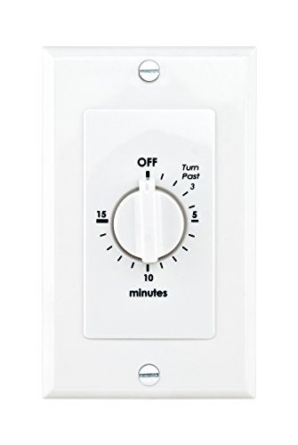 Reliance Controls WB015W Spring-Wound in-Wall Timer, 15-Minute, White