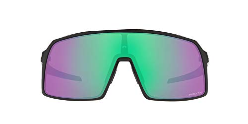 Oakley Men's OO9406 Sutro Rectangular Sunglasses, Matte Black/Prizm Road Jade, 37 mm