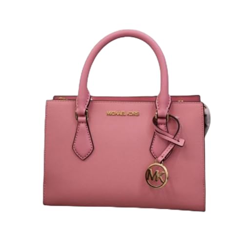 Michael Kors Sheila Small Faux Saffiano Leather Satchel (Carnation)